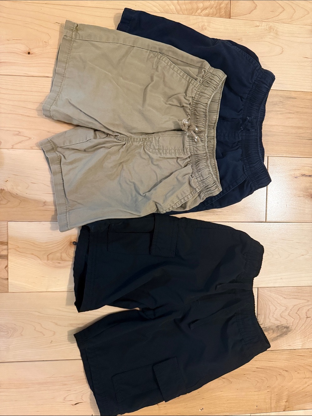 Cat & Jack Boys 3-Pack Shorts - Khaki, Navy, Black